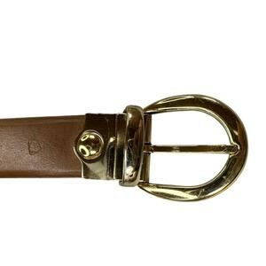 Ariat Reversible Leather Belt Gold Tone Shield Buckle 42